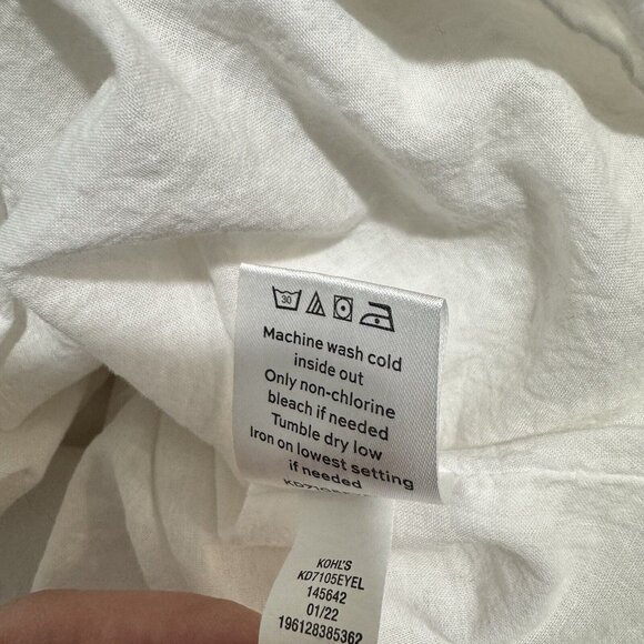 Draper James RSVP Dress L White Eyelet Lace Midi Square Coquette Cottage - Picture 10 of 11